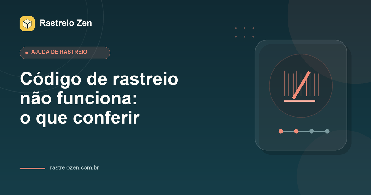 Ilustração do Rastreio Zen para Código de rastreio não funciona: o que conferir