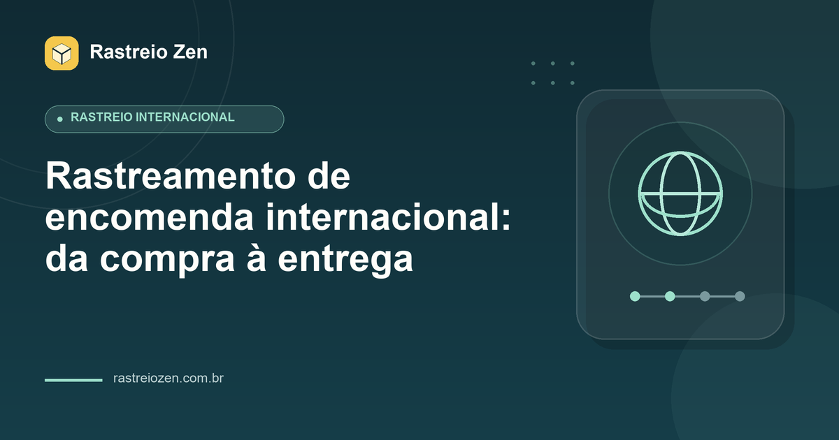 Ilustração do Rastreio Zen para Rastreamento de encomenda internacional: da compra à entrega