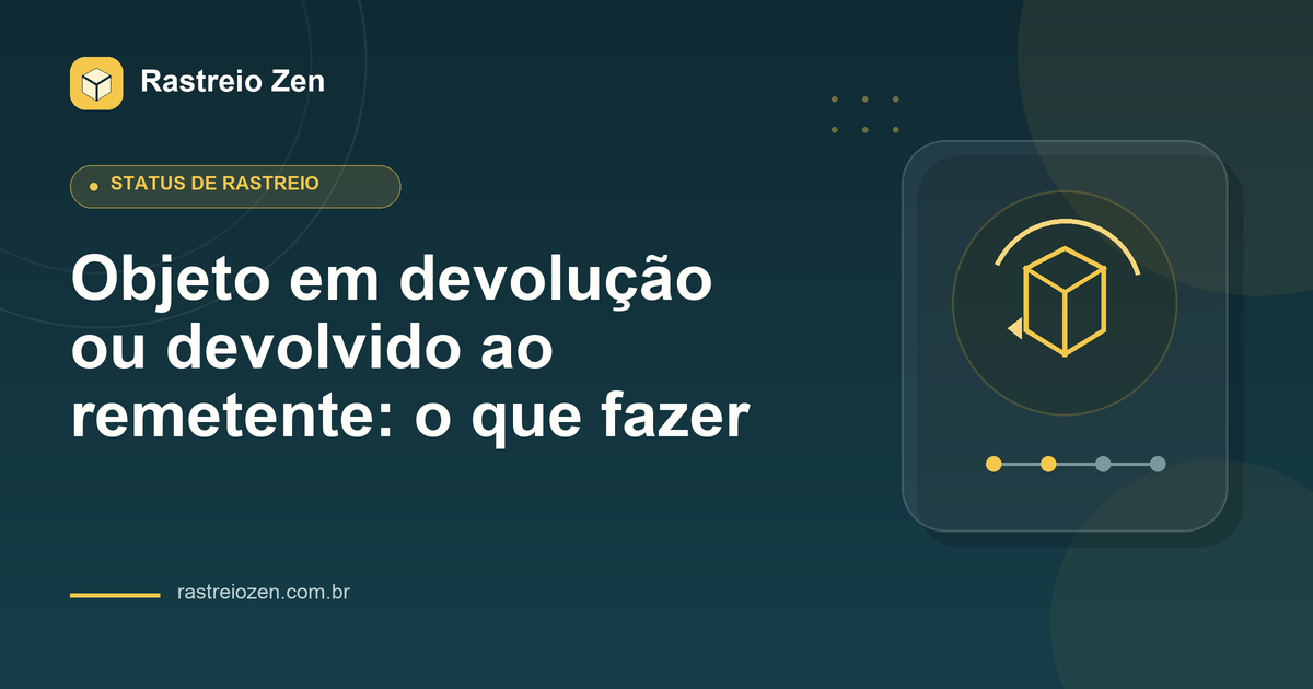 Ilustração do Rastreio Zen para Objeto em devolução ou devolvido ao remetente: o que fazer
