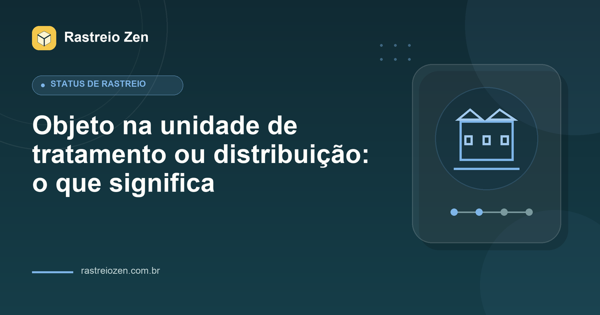 Ilustração do Rastreio Zen para Objeto na unidade de tratamento ou distribuição: o que significa